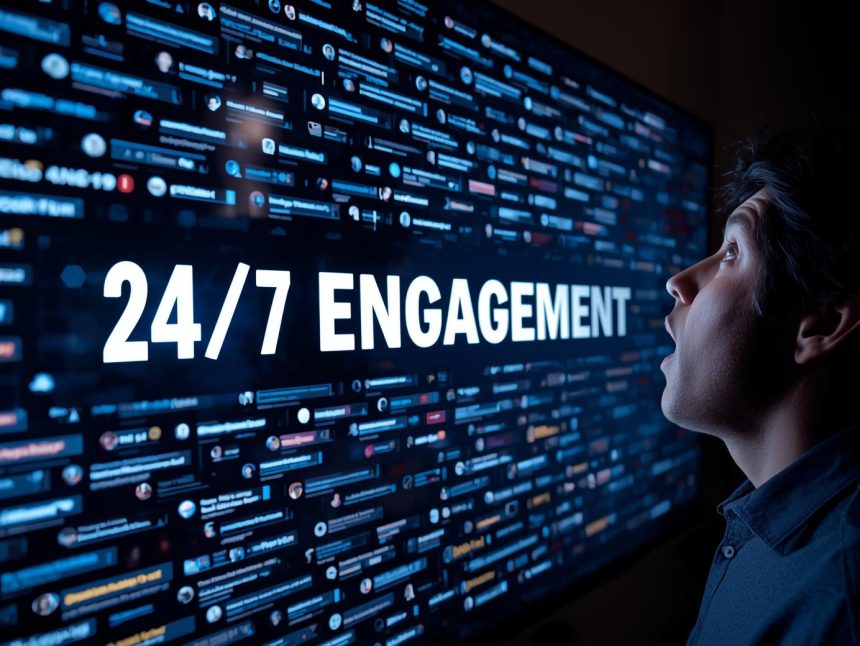 A human interacting with an AI chatbot that enhances customer experience through instant, intelligent responses.