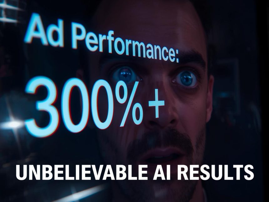 AI revolutionizing advertising in 2025 with futuristic marketing visuals and automation technology