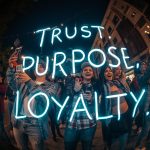 Young Gen Z consumers engaging with authentic brands that build trust and loyalty through modern marketing strategies.