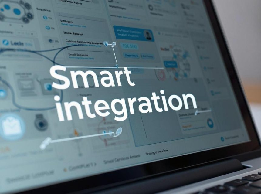 Marketer integrating email marketing with CRM tools to automate campaigns and boost business growth.