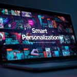 Marketer using machine learning technology to personalize content and enhance digital marketing performance.