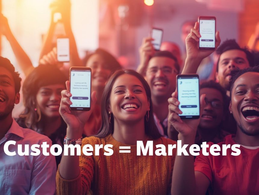 Customers sharing authentic user-generated content that strengthens brand trust and credibility across social media.