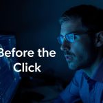 Professional digital marketer reacting to glowing SEO analytics on a laptop, symbolizing the hidden power of SEO content.