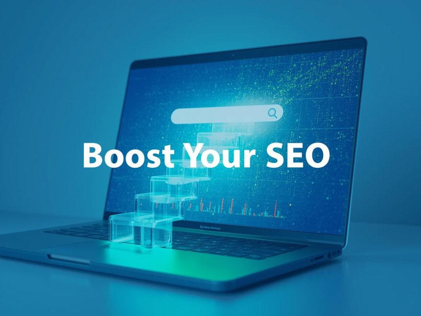 Visual of a marketer celebrating improved website rankings on Google using modern SEO strategies.