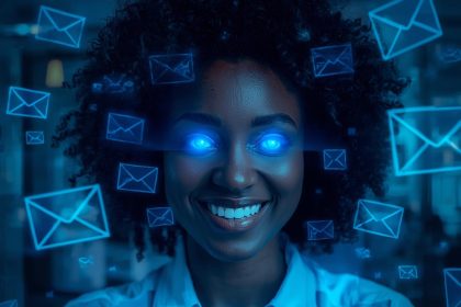 A marketer unlocks a glowing envelope, symbolizing the secret of using emails to generate more leads, loyal customers, and bigger sales.