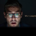 A professional staring at a glowing search bar displaying their name, symbolizing awareness and control over online reputation and digital identity.