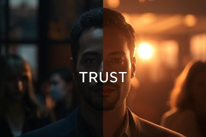 A collage of real people creating social content surrounded by glowing engagement icons, symbolizing the rise of user-generated content in digital marketing.