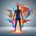 A glowing 3D brand logo surrounded by motion and light, symbolizing how dynamic visuals create emotional, living brand experiences in digital marketing.