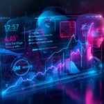 A user viewing a clean, glowing website interface that captures attention and drives clicks, representing how strong design converts first impressions into actions.