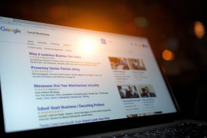 A glowing red map pin rises from a smartphone displaying a city map, symbolizing how mastering local search drives faster customer discovery.