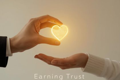 A marketer facing a crumbling cookie icon that transforms into a glowing consent shield, symbolizing the shift from cookies to privacy-first marketing.