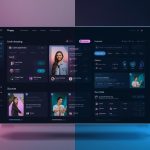 A glowing digital interface displaying high engagement and conversions, representing how great UI design drives digital marketing success.