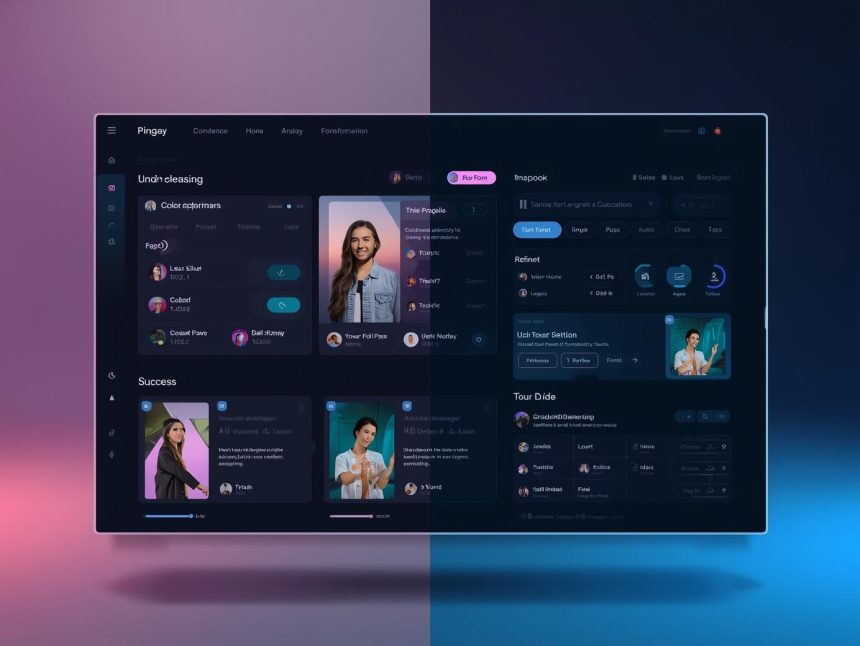 A glowing digital interface displaying high engagement and conversions, representing how great UI design drives digital marketing success.