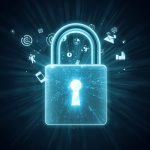 A marketer holds a glowing digital key unlocking a holographic dashboard of marketing tools, symbolizing the power of using the right digital solutions for success.