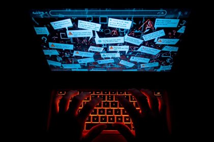 A frustrated user exiting a cluttered website while a marketer optimizes the layout, representing how fixing usability boosts engagement and conversions.