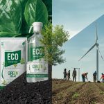 A marketer comparing fake eco-labeling with real environmental action, symbolizing authentic sustainability and customer trust.