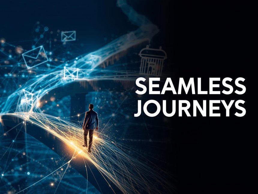 Visual comparison of disconnected multichannel marketing versus unified omnichannel strategy creating seamless, connected customer journeys.