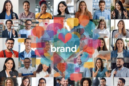 Employees sharing brand stories online, symbolizing how authentic employee advocacy builds trust and strengthens brand reputation.