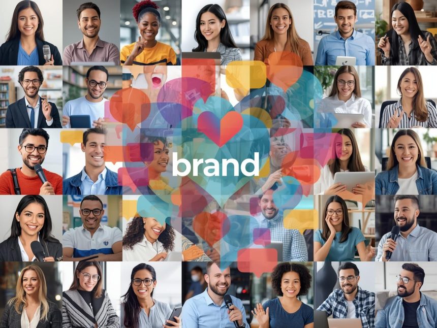 Employees sharing brand stories online, symbolizing how authentic employee advocacy builds trust and strengthens brand reputation.