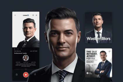 A professional leader using personal branding to build corporate trust through authentic online presence and digital communication.