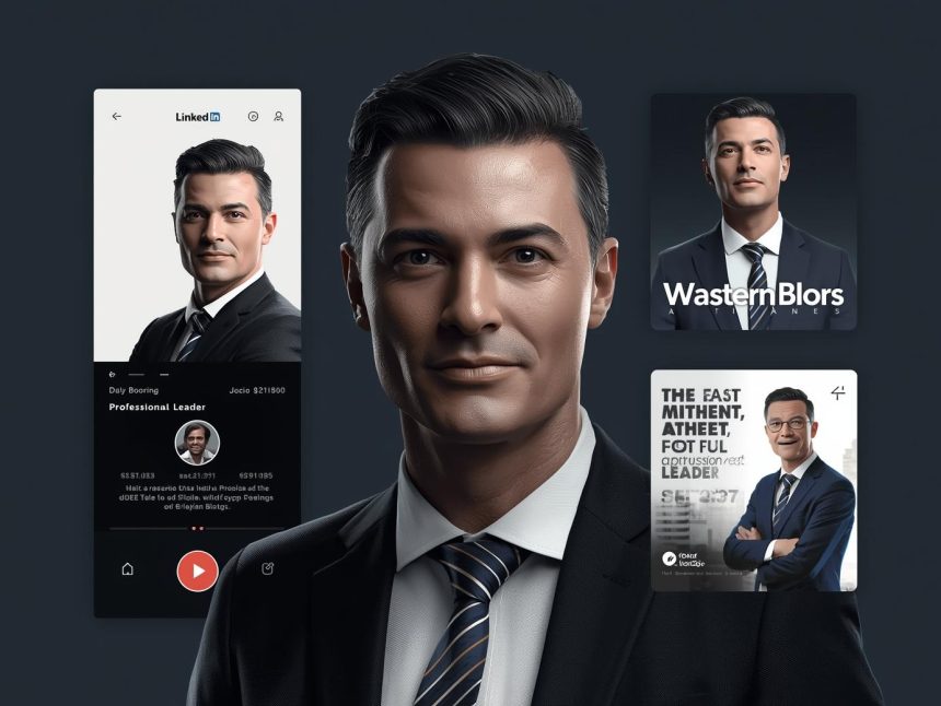 A professional leader using personal branding to build corporate trust through authentic online presence and digital communication.