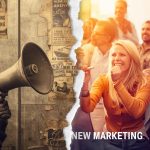 A marketing leader surrounded by people and glowing heart icons, symbolizing how purpose-driven brands earn loyal communities.