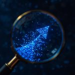 A marketer analyzing key performance metrics and digital benchmarks to measure campaign success and optimize marketing performance.