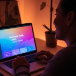 A user interacting with an adaptive digital interface that personalizes content and layout in real time, symbolizing the power of user-centered design.