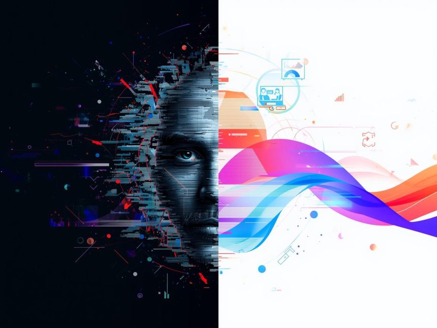 Multiple digital screens displaying cohesive adaptive brand visuals across devices, symbolizing responsive design in modern digital marketing.