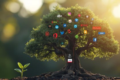 An entrepreneur targeting a focused audience with precision branding, symbolizing niche marketing strategies that drive big growth in 2025.