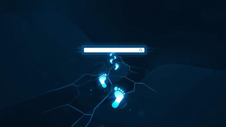 A marketer reviewing Google search results and online analytics to assess and improve a brand’s digital footprint in 2025.