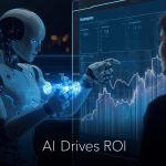 Marketer leveraging AI-powered Smart Bidding strategies like Target CPA and ROAS to maximize ROI in Google Ads campaigns.