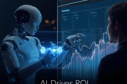 Marketer leveraging AI-powered Smart Bidding strategies like Target CPA and ROAS to maximize ROI in Google Ads campaigns.