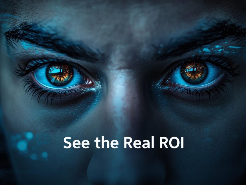 Digital marketer analyzing 2025 PPC performance metrics dashboard showing rising CTR, ROAS, and conversions.