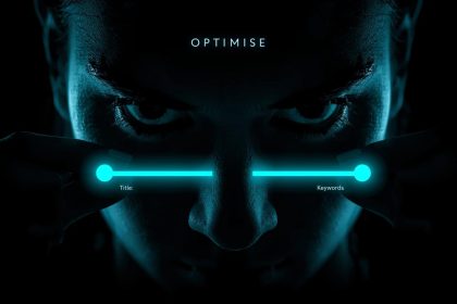 Digital marketer reviewing a glowing website layout with highlighted SEO elements, symbolizing mastery of on-page optimization strategies for 2025 and beyond.