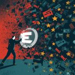 Digital marketer analyzing glowing dashboards of reviews, mentions, and brand sentiment metrics, representing online reputation management and SEO performance.