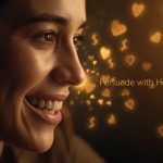 A glowing pen writing persuasive text that transforms into customer engagement icons, representing authentic, conversion-driven copywriting.