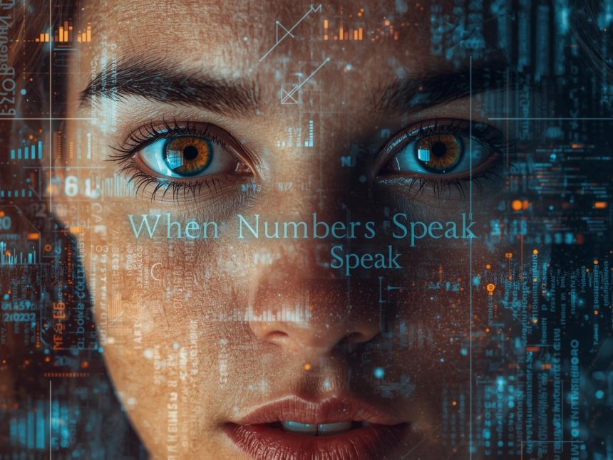 Split-screen visual showing raw data transforming into a persuasive infographic, symbolizing how effective data visualization enhances storytelling and credibility in content marketing.