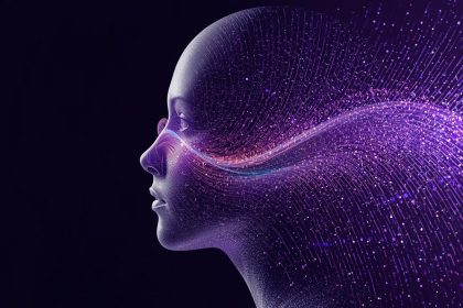 Person speaking into smartphone with glowing sound waves linking to a search bar, symbolizing how voice search and spoken queries are redefining keyword research and SEO strategy.