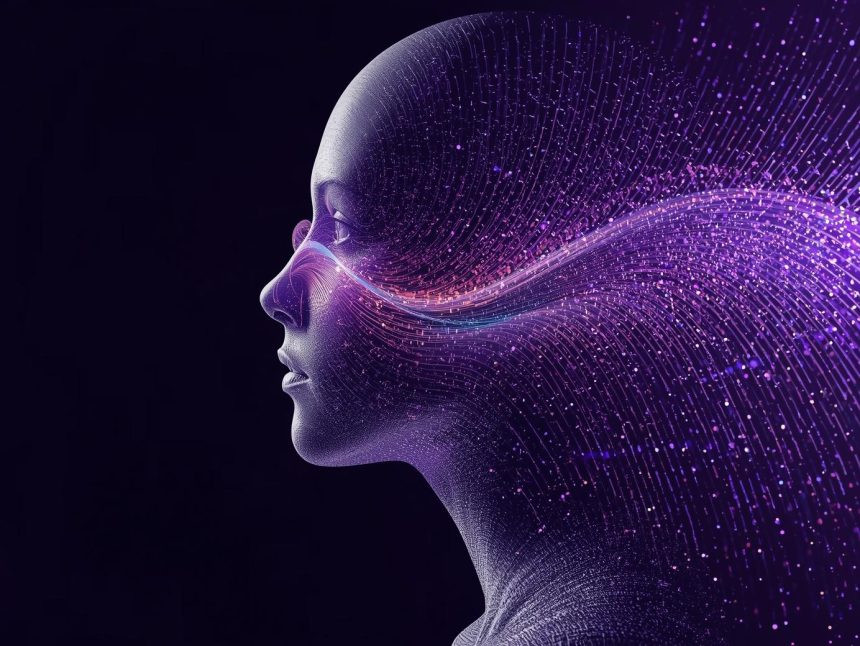 Person speaking into smartphone with glowing sound waves linking to a search bar, symbolizing how voice search and spoken queries are redefining keyword research and SEO strategy.