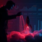 Digital marketer merging analytics and creativity, symbolizing how data-driven content strategy boosts engagement and performance.