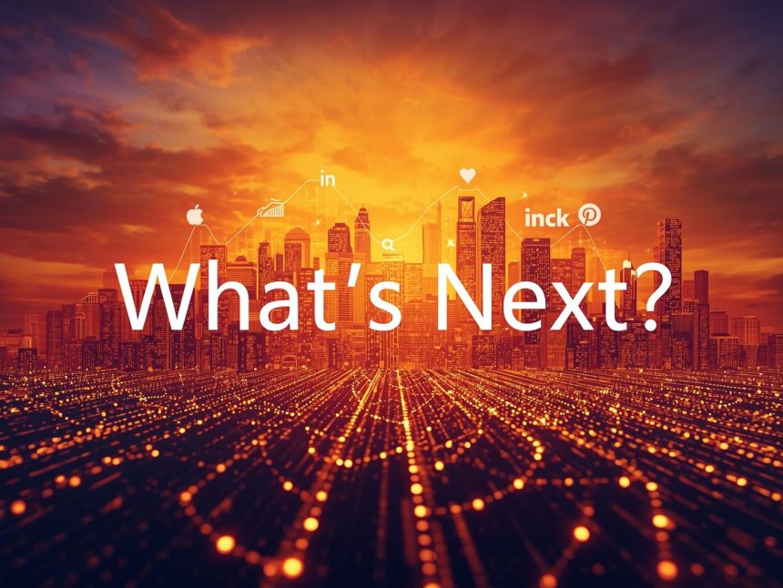 A glowing digital globe surrounded by marketing icons and light trails, symbolizing global digital marketing trends and innovations in 2025.