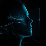 Digital marketer standing before glowing “SEO 2025” hologram, representing the evolution of search engine optimization strategies, tools, and trends.