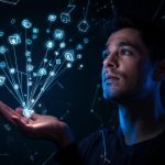 Digital marketer creating an SEO blueprint showing how content clusters and internal links strengthen website ranking.