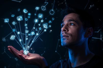 Digital marketer creating an SEO blueprint showing how content clusters and internal links strengthen website ranking.