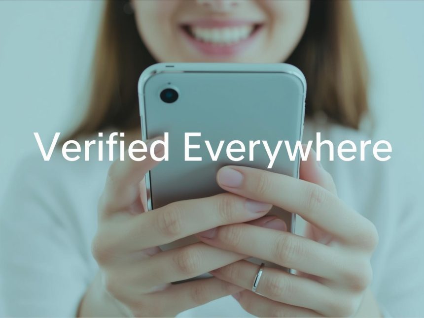 Person holding a smartphone displaying identical business listings across Google, Yelp, and Facebook, symbolizing consistency and trust in local SEO citations.