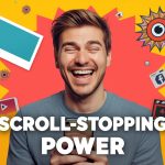 Bright, high-energy image of a smartphone screen bursting with viral memes, GIFs, and reels, symbolizing the speed and power of short-form visual content in modern marketing.