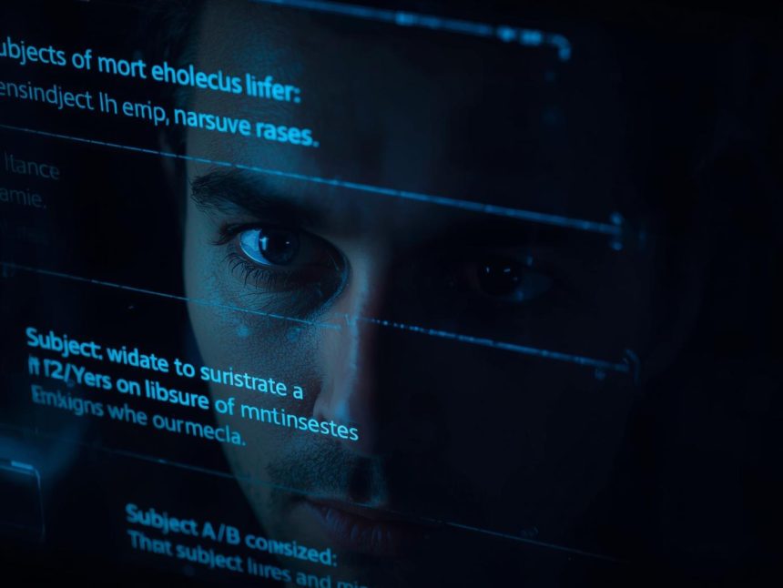 Split-screen comparison of two email versions labeled A and B, representing A/B testing for higher email performance.