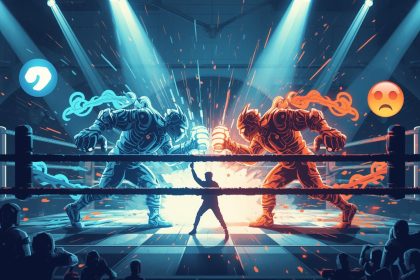 Split-screen showing the difference between manual drip campaigns and automated marketing workflows, symbolizing comparison and evolution.