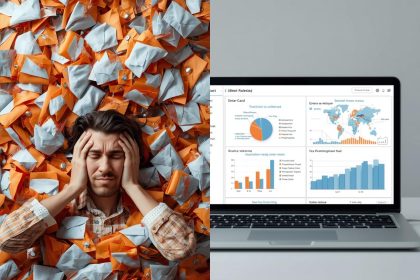 Marketer automating email workflows using top drip campaign tools in 2025, represented by glowing workflow dashboards and automation icons.